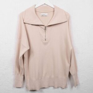 ABERCROMBIE & FITCH Soft A&F Collection Half Zip Mock Neck Quarter Zip Sweater S